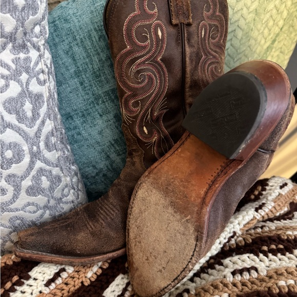 Women Tony Lama Handcrafted Leather Western Boots - Picture 3 of 3